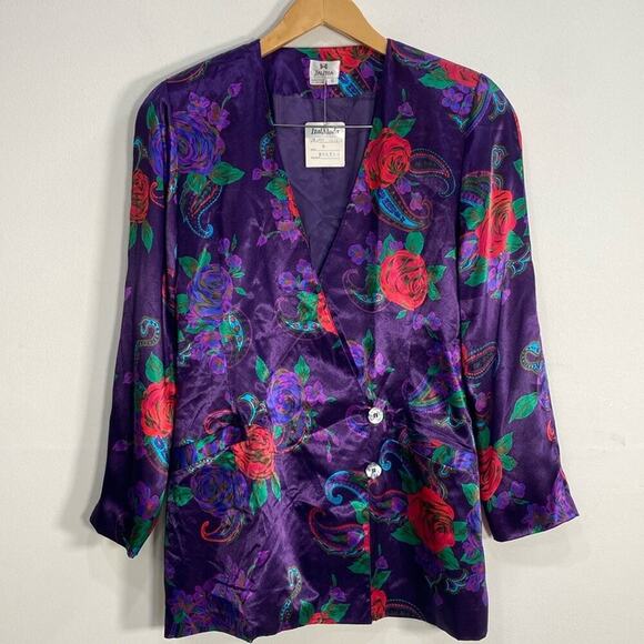 Vintage Stunning Satin Skirt Set Art to Wear RomanticSmall - Picture 3 of 13